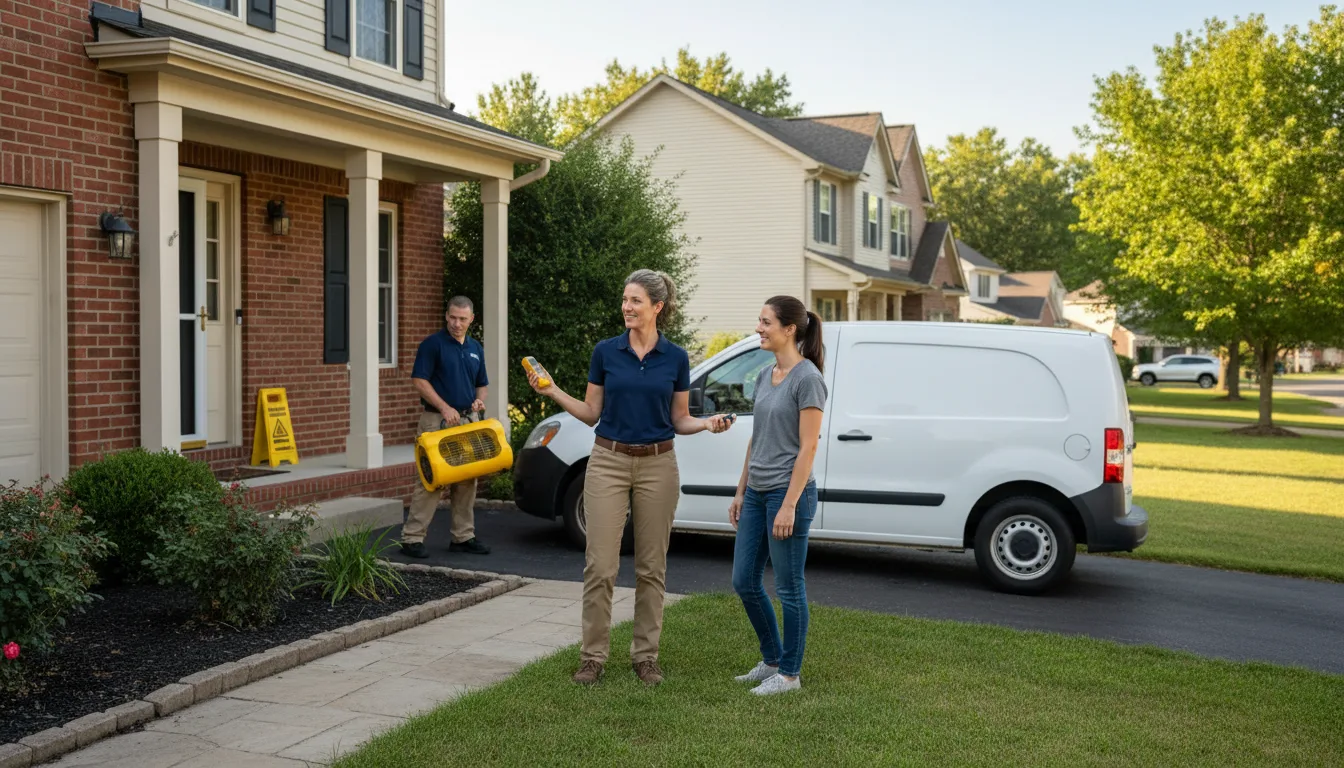 Residential water damage restoration in Iuka, MS